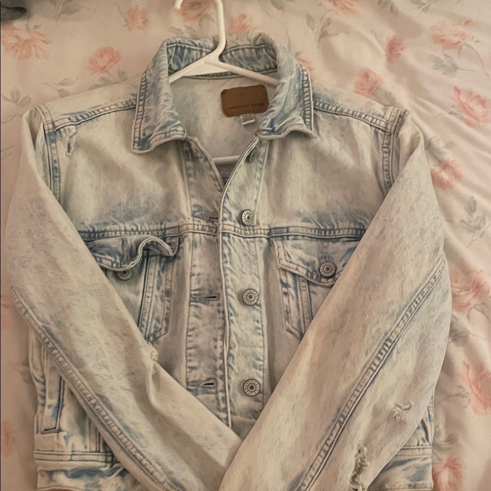 American Eagle Outfitters Faded Blue Denim Jacket
